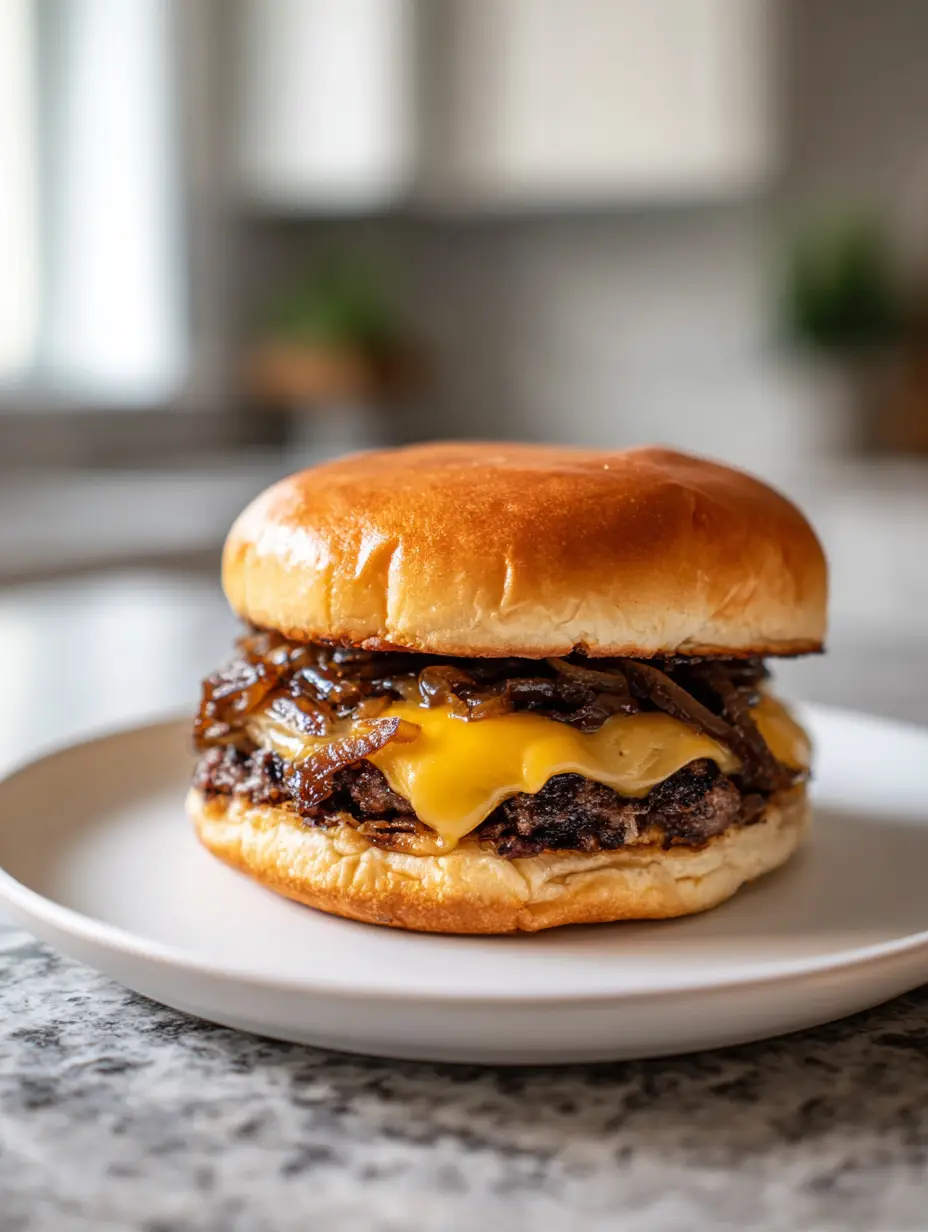 Oklahoma Onion Smash Burger: Crispy Lacy Edges