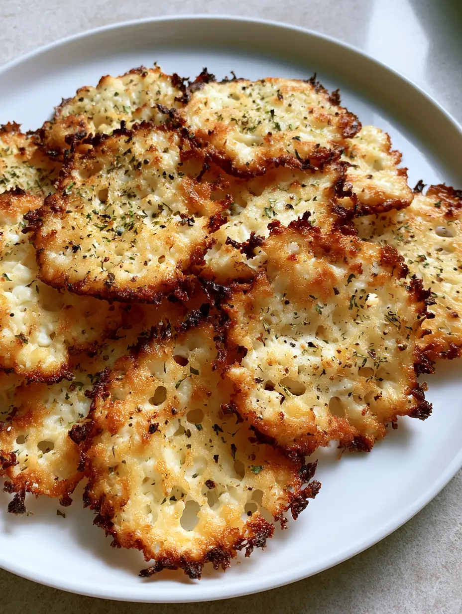 Crispy Cottage Cheese Chips with Oregano and Black Pepper