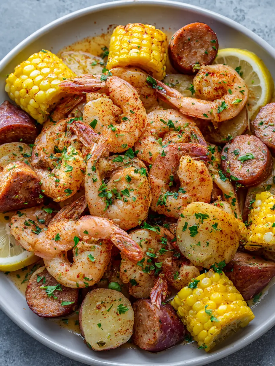 Shrimp Boil with Andouille and Spiced Butter