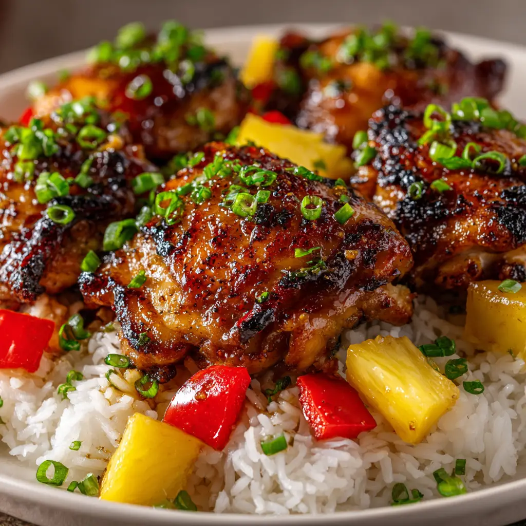 Huli Huli Chicken with Pineapple Ginger Glaze