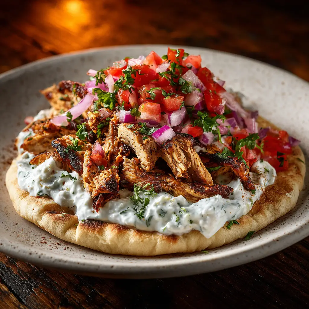 Greek Chicken Gyros with Homemade Tzatziki