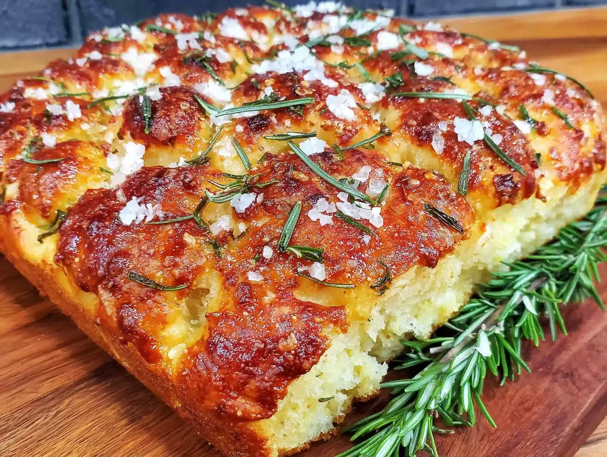 Sourdough Rosemary Focaccia with Crisp Olive Oil Crust