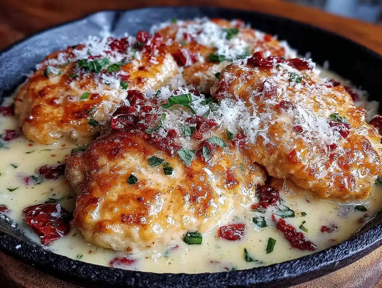 Creamy One-Skillet Marry Me Chicken with Tangy Sun-Dried Tomatoes
