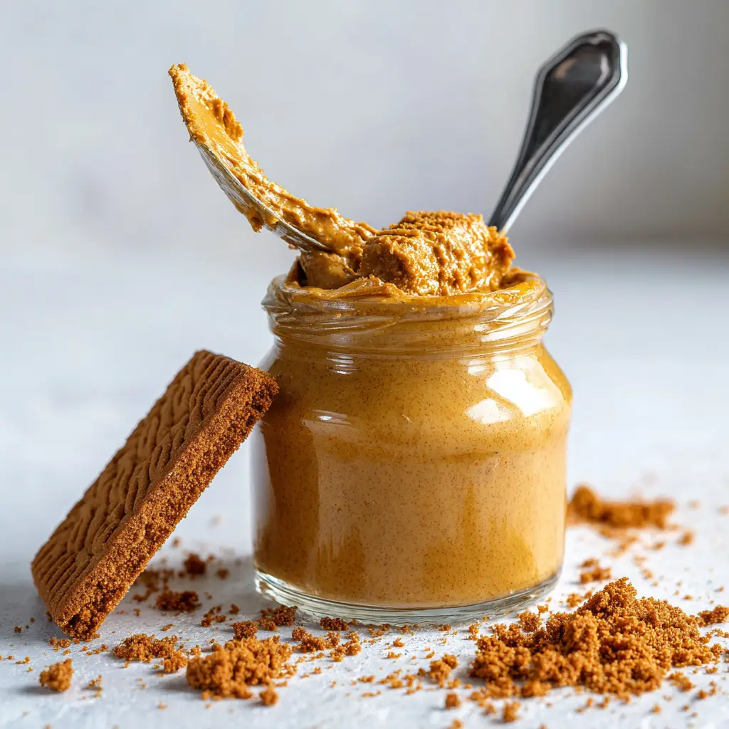 Homemade Biscoff Cookie Butter with Cinnamon and Brown Sugar