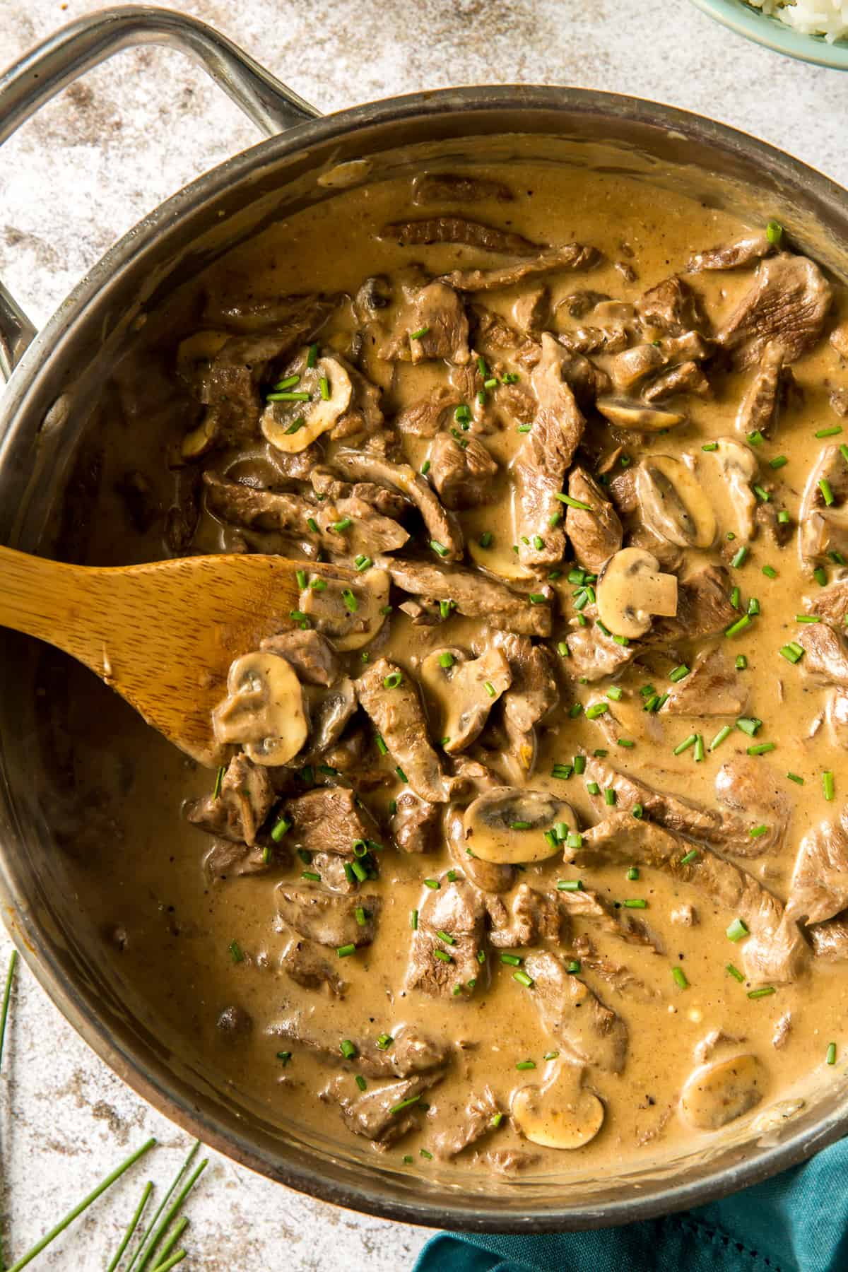 Beef Stroganoff with Sirloin and Cremini Mushrooms